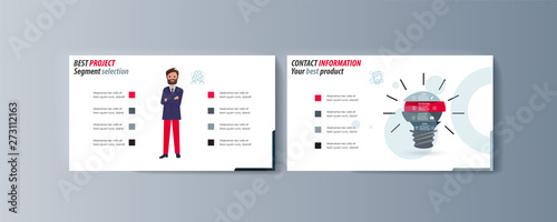 Set of brochures for marketing the promotion goods and services on market