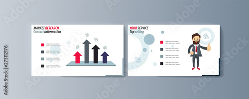 Set of brochures for marketing the promotion goods and services on market