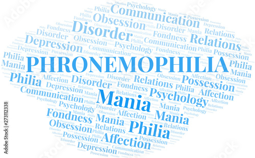Phronemophilia word cloud. Type of Philia.