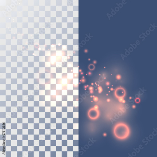Bokeh, light spots, transparent image