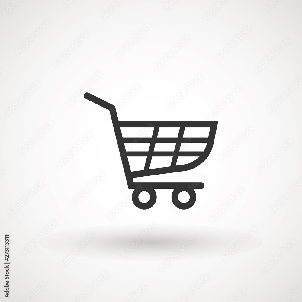 Shopping Cart Icon, flat design best vector icon.