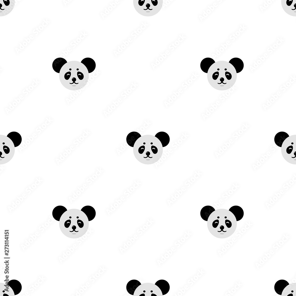 Seamless pattern with cute panda. Vector illustration for design, web, wrapping paper, fabric, wallpaper. Seamless pattern with cute panda. Vector illustration for design, web, wrapping paper, fabric, wallpaper.