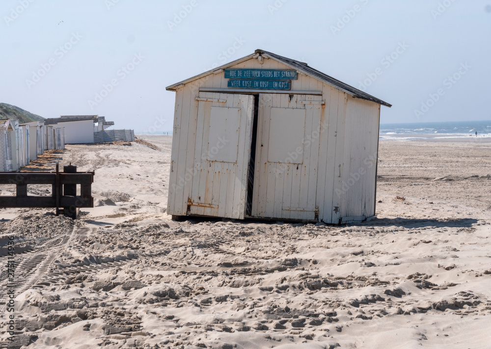 Dutch coast. Netherlands. Beachhouses at the island of Texel Dutch coast. Netherlands. Beachhouses at the island of Texel