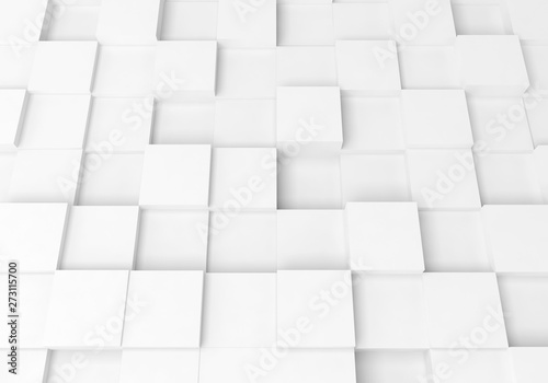 Fototapeta Naklejka Na Ścianę i Meble -  background cube design abstract geometric white