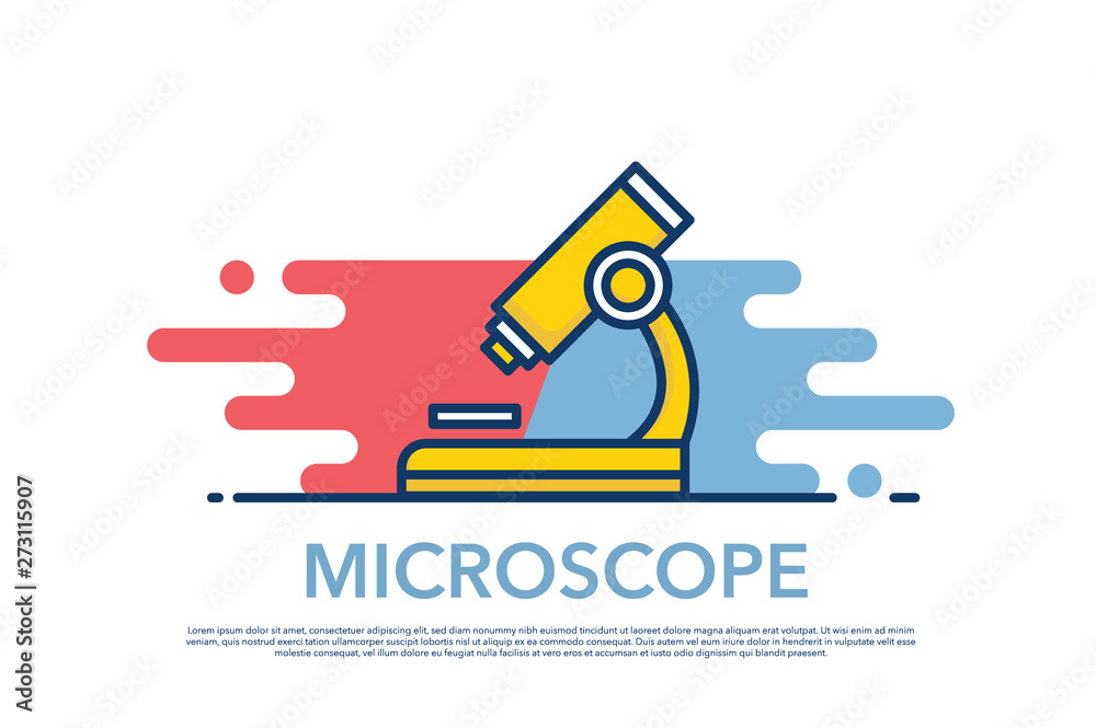 Naklejka premium MICROSCOPE ICON CONCEPT