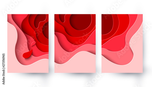 World Blood Donor Day vector paper cut background