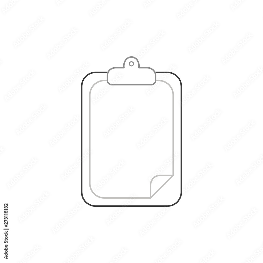 Vector icon concept of clipboard with blank paper. Vector icon concept of clipboard with blank paper.