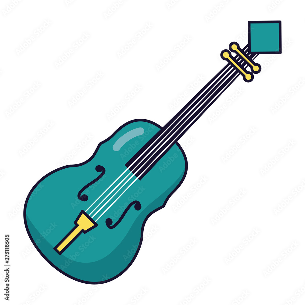 Obraz premium fiddle instrument music festival on white background