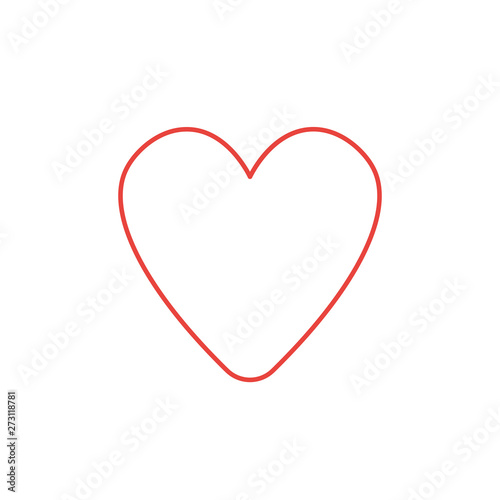 Vector icon of heart shape.