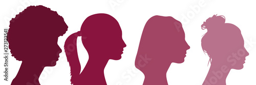 Frauen Gesicht seitlich Profil