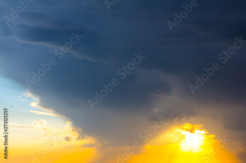 dramatic cloudy sky at the sunset © Yuriy Kulik