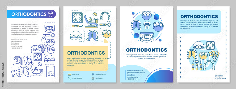 Naklejka premium Orthodontics brochure template layout