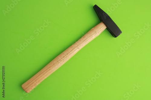 The claw hammer in colorful background