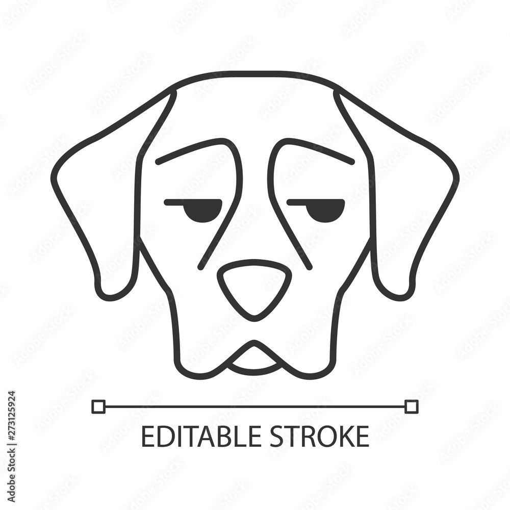 Shorthaired Pointer cute kawaii linear character Shorthaired Pointer cute kawaii linear character