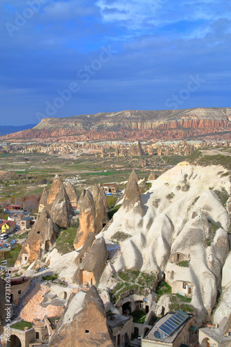 The surroundings of the city of Goreme in mountain Cappadocia.