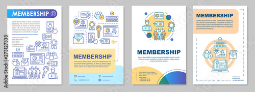 Membership brochure template layout