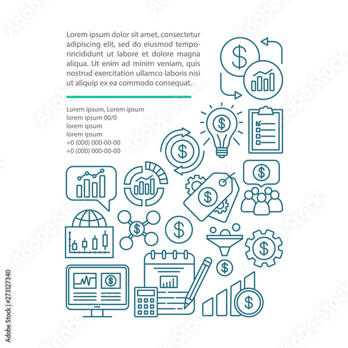 Pricing article page vector template