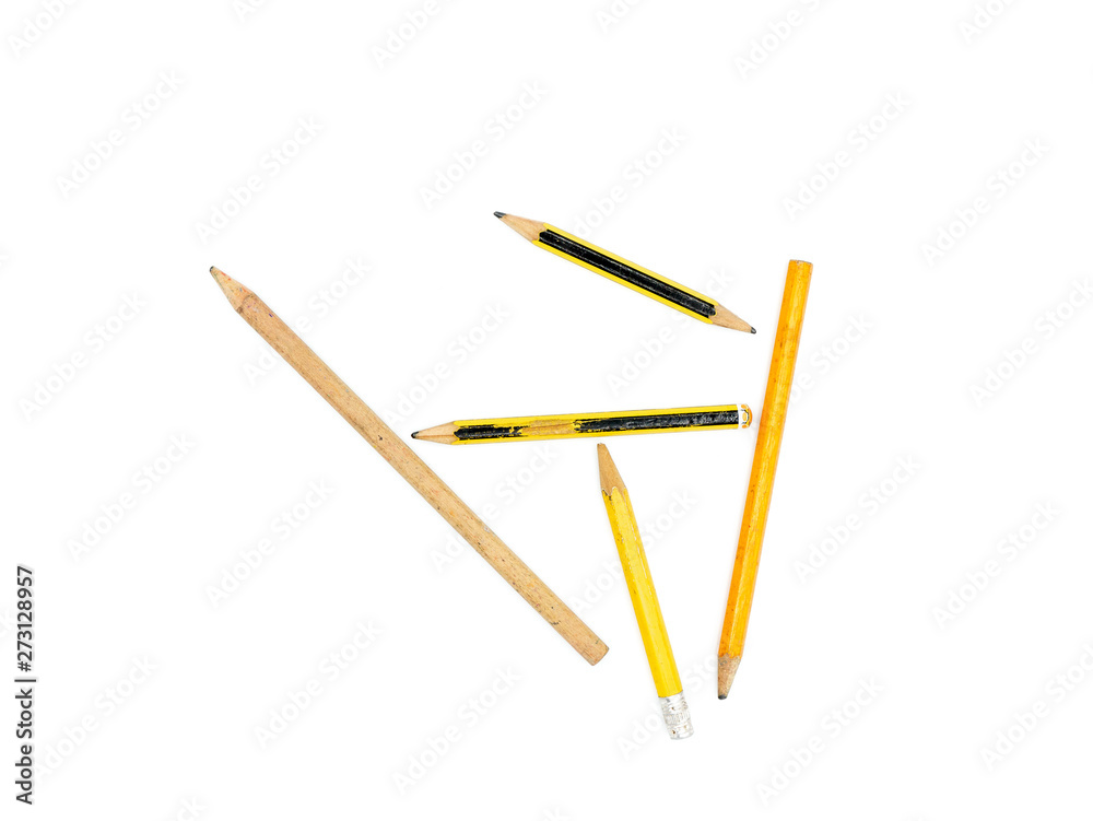 Sharpened pencils on a white background Sharpened pencils on a white background