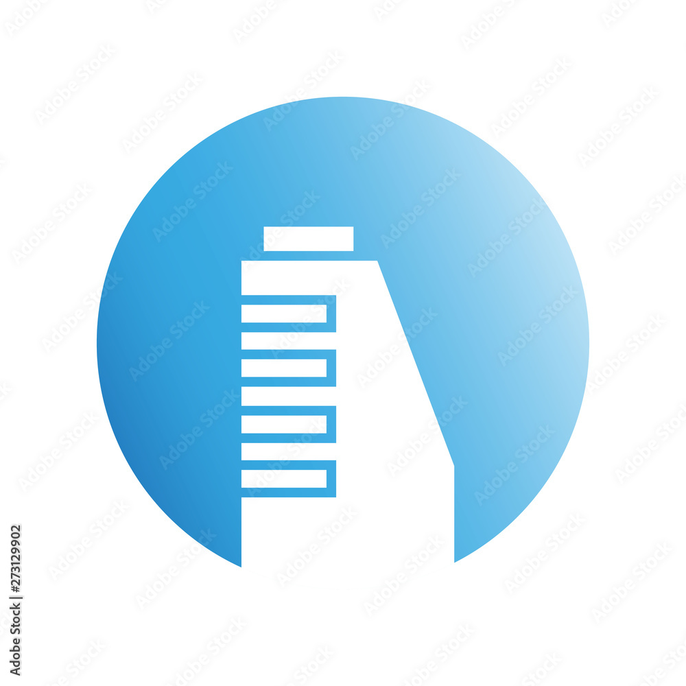 blue city building in circle shape blue city building in circle shape