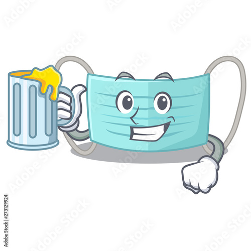 With juice surigcal mask in the cartoon box