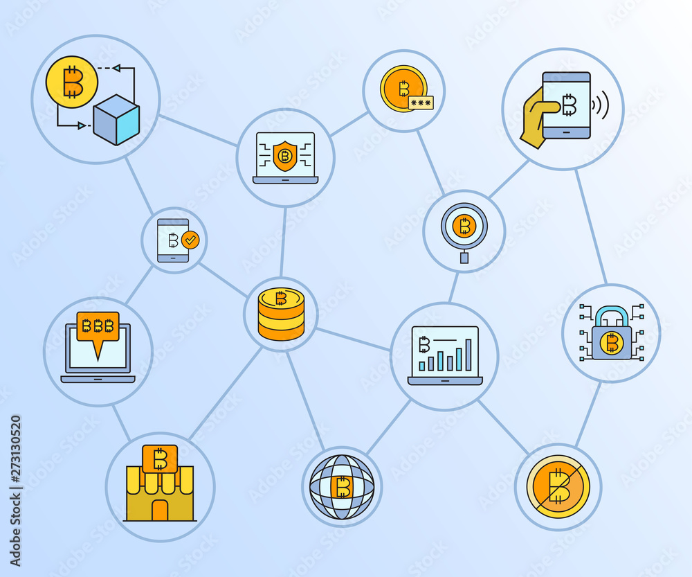 cryptocurrency and blockchain technology concept network cryptocurrency and blockchain technology concept network