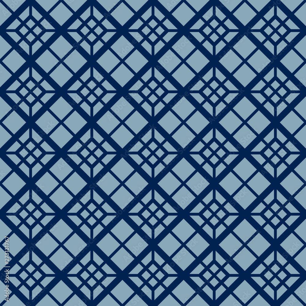 Fototapeta premium Japanese Diagonal Square Seamless Pattern