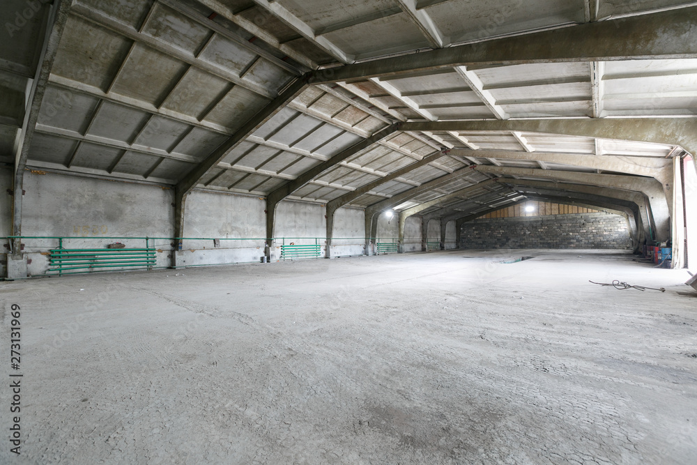 Interior of empty warehouse