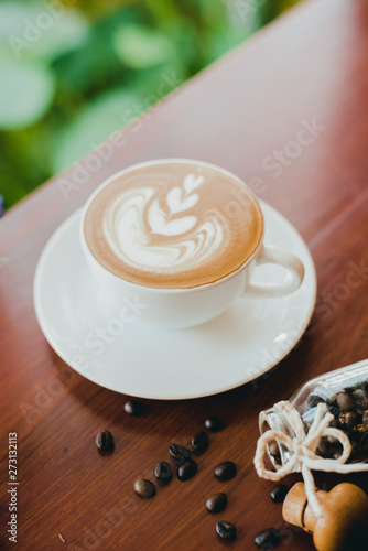 cup of coffee on table