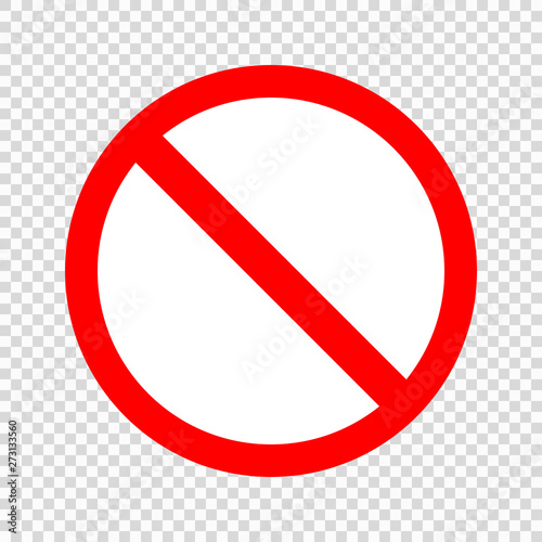 Prohibiting sign vector Icon . Vector illustration