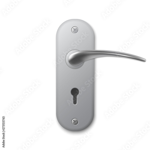 Realistic door handle isolated . Vector illustration