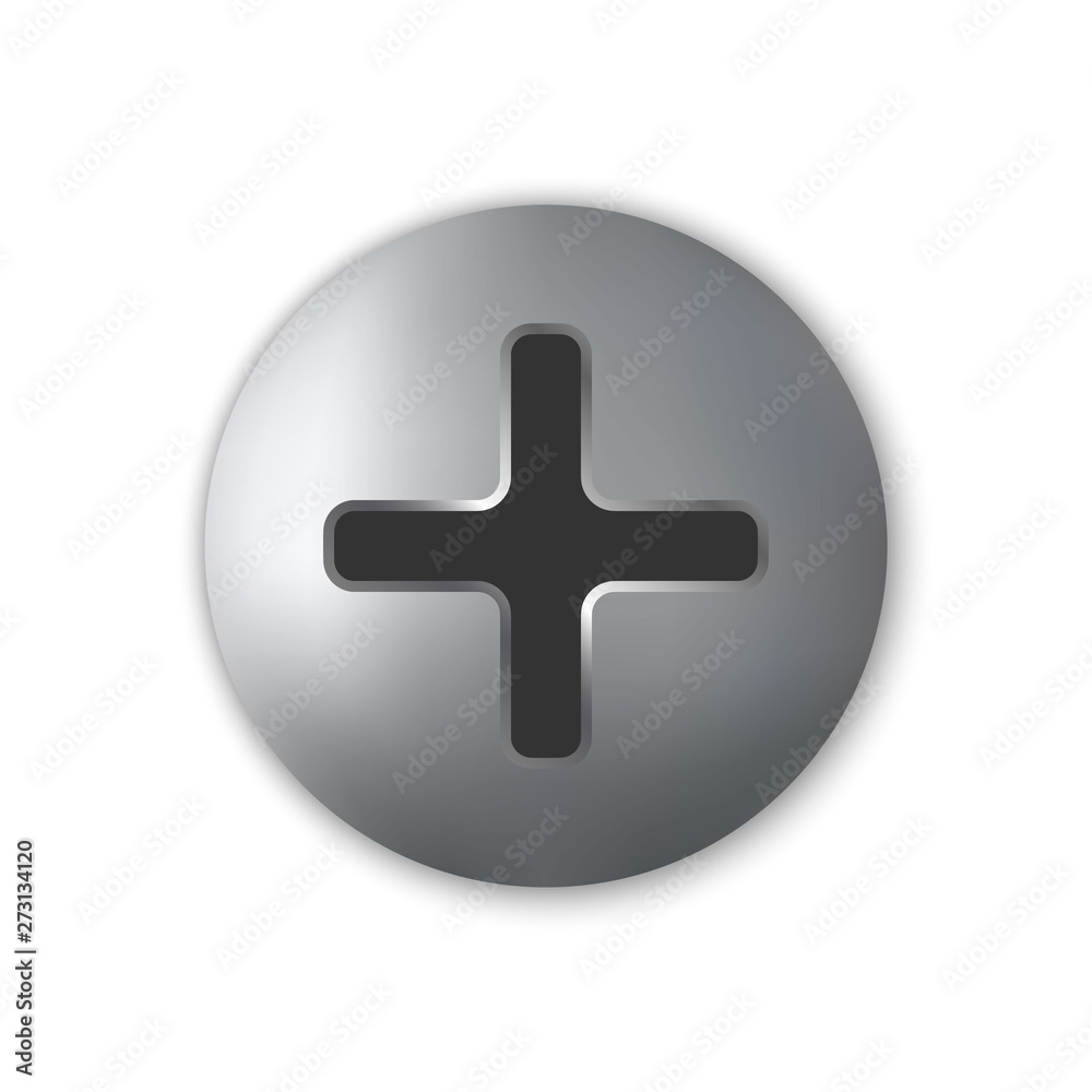 Fototapeta premium realistic attached screws or bolt