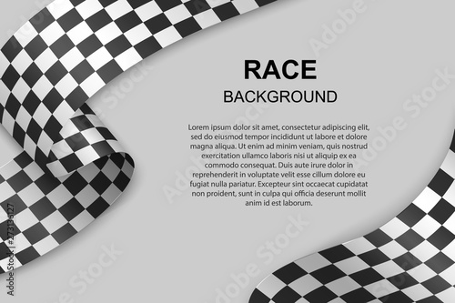 Checkered flag background . Vector illustration