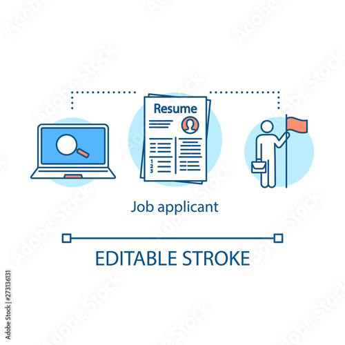 Job applicant concept icon