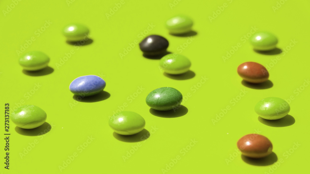 Gems on green background Gems on green background