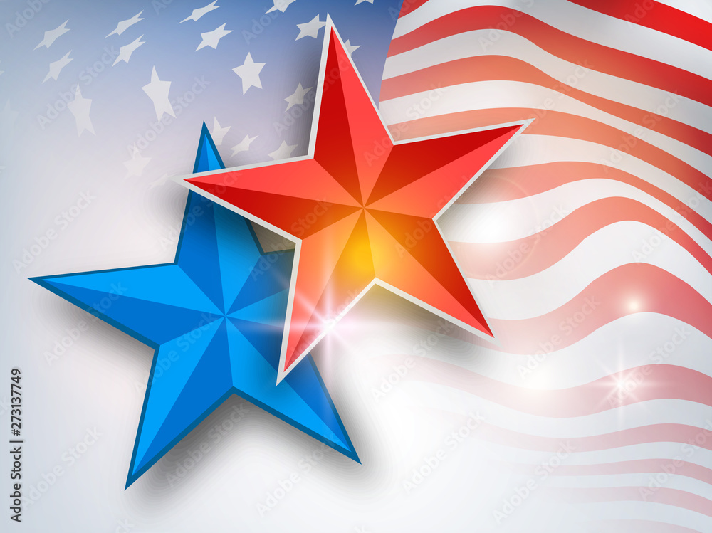 4th of July, American Independence Day Background.