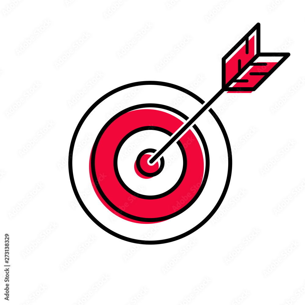 Target, arrow in bull's eye Target, arrow in bull's eye