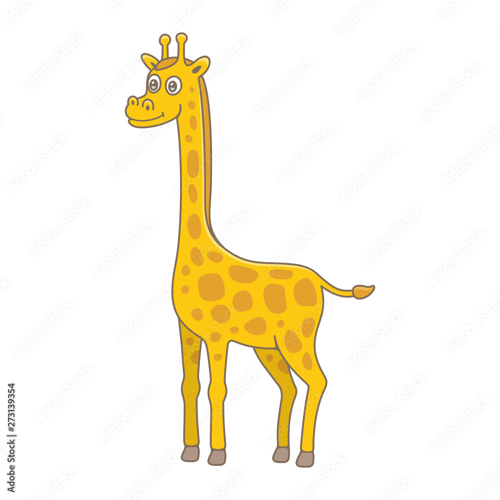 Fototapeta premium Baby Giraffe. isolated on white background