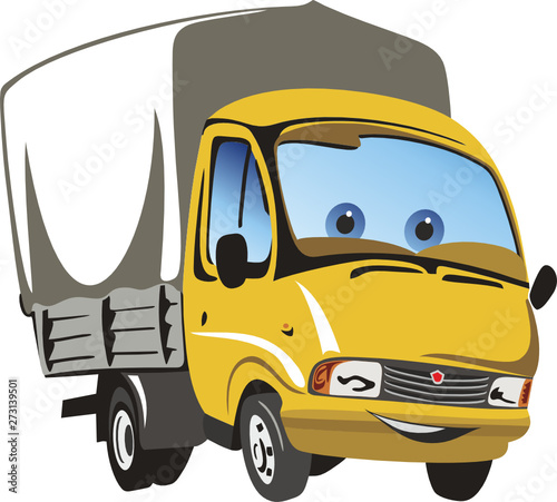 Cartoon illustration of a truck