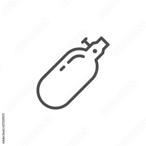 CO2 capsule line outline icon