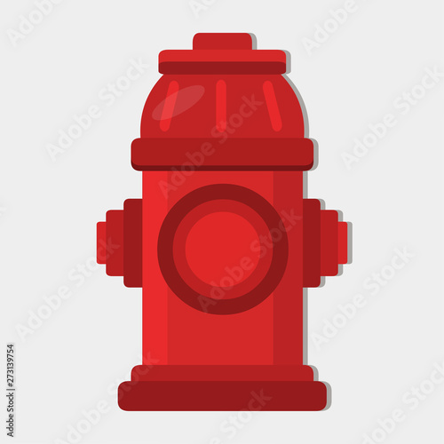 red hydrant water isolated vector illustration