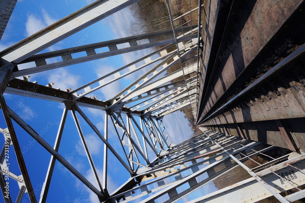 Obraz premium Railway bridge over the river