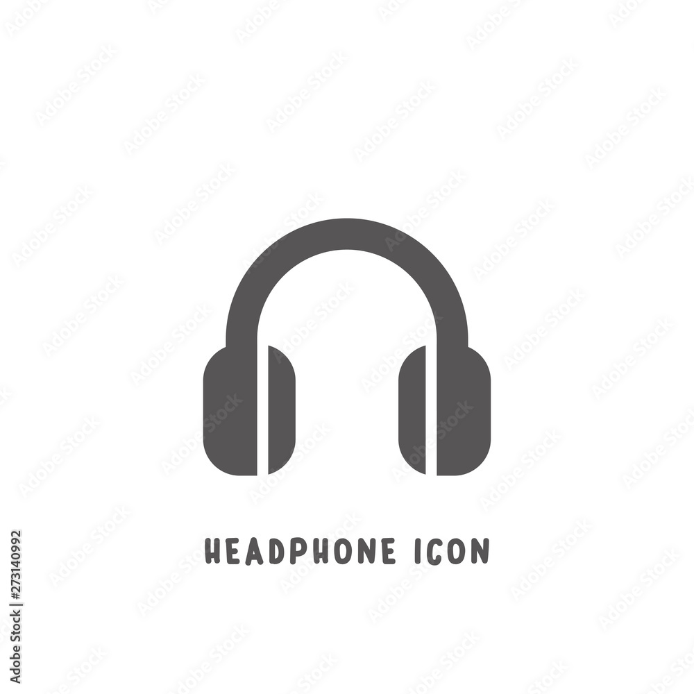 Headphone icon simple flat style vector illustration. Headphone icon simple flat style vector illustration.
