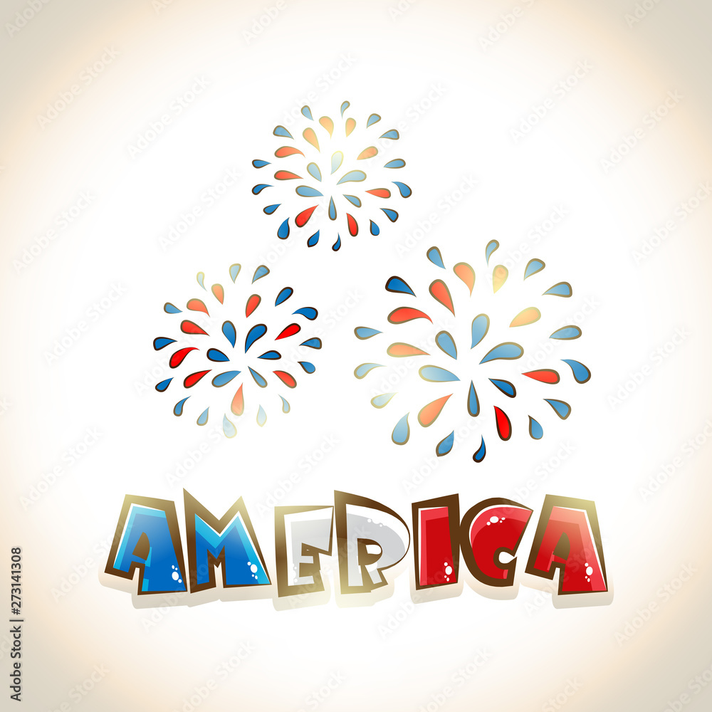 Obraz premium 4th of July, American Independence Day Background.