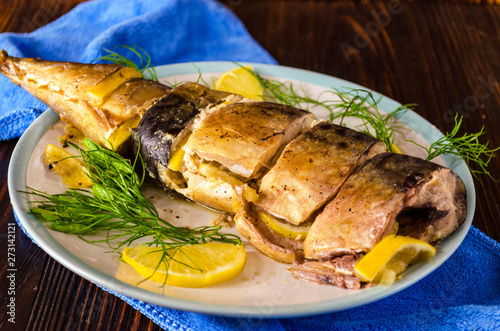 baked mackerel with lemon