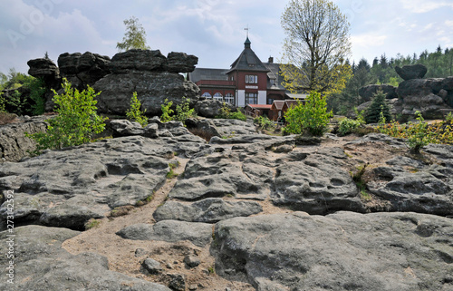 töpferbaude auf dem töpfer im zittauer gebirge photo