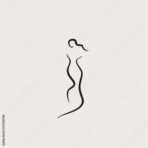 silhouette of a woman smoke line illustration vector