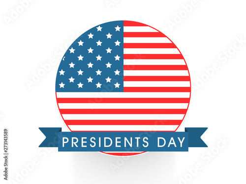 Badge for Americal Presidents Day celebration.