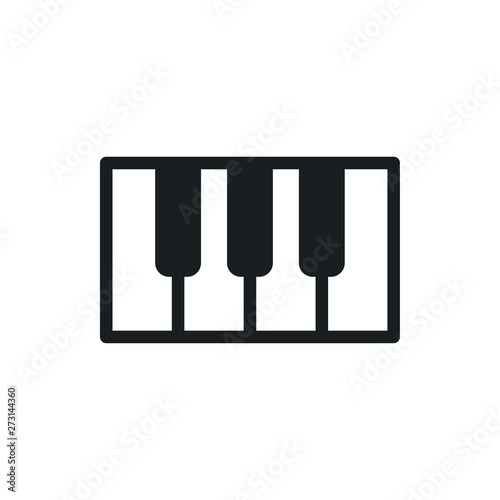 piano keys vector icon