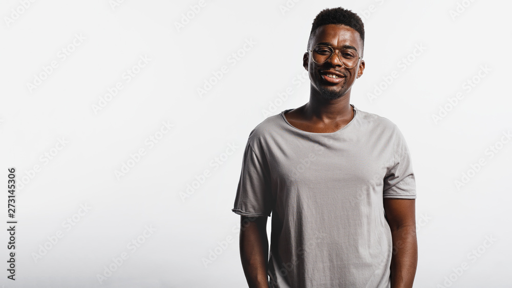 Young african male with eyeglasses Young african male with eyeglasses