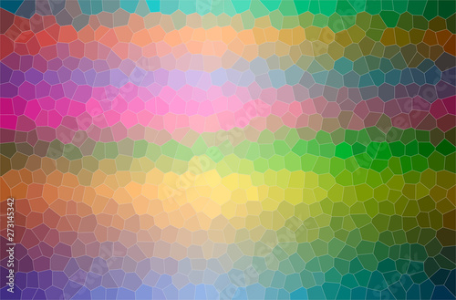Wallpaper Mural Abstract illustration of green, pink, red Small Hexagon background Torontodigital.ca